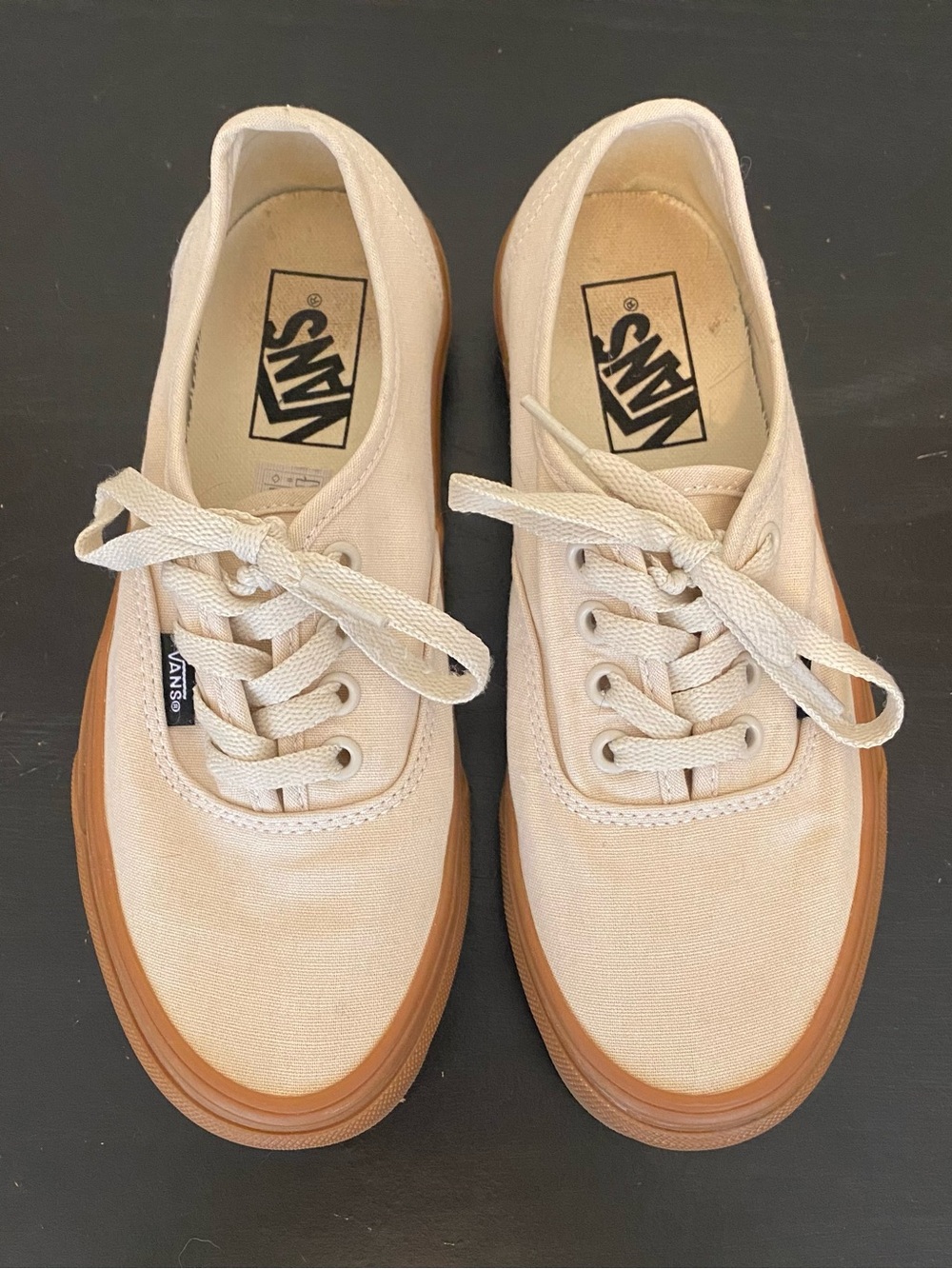 Vans Skate Gum Sole Shoes Mens 5 Womens 6.5 Oatmeal Tan Beige